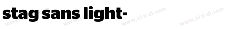 stag sans light字体转换